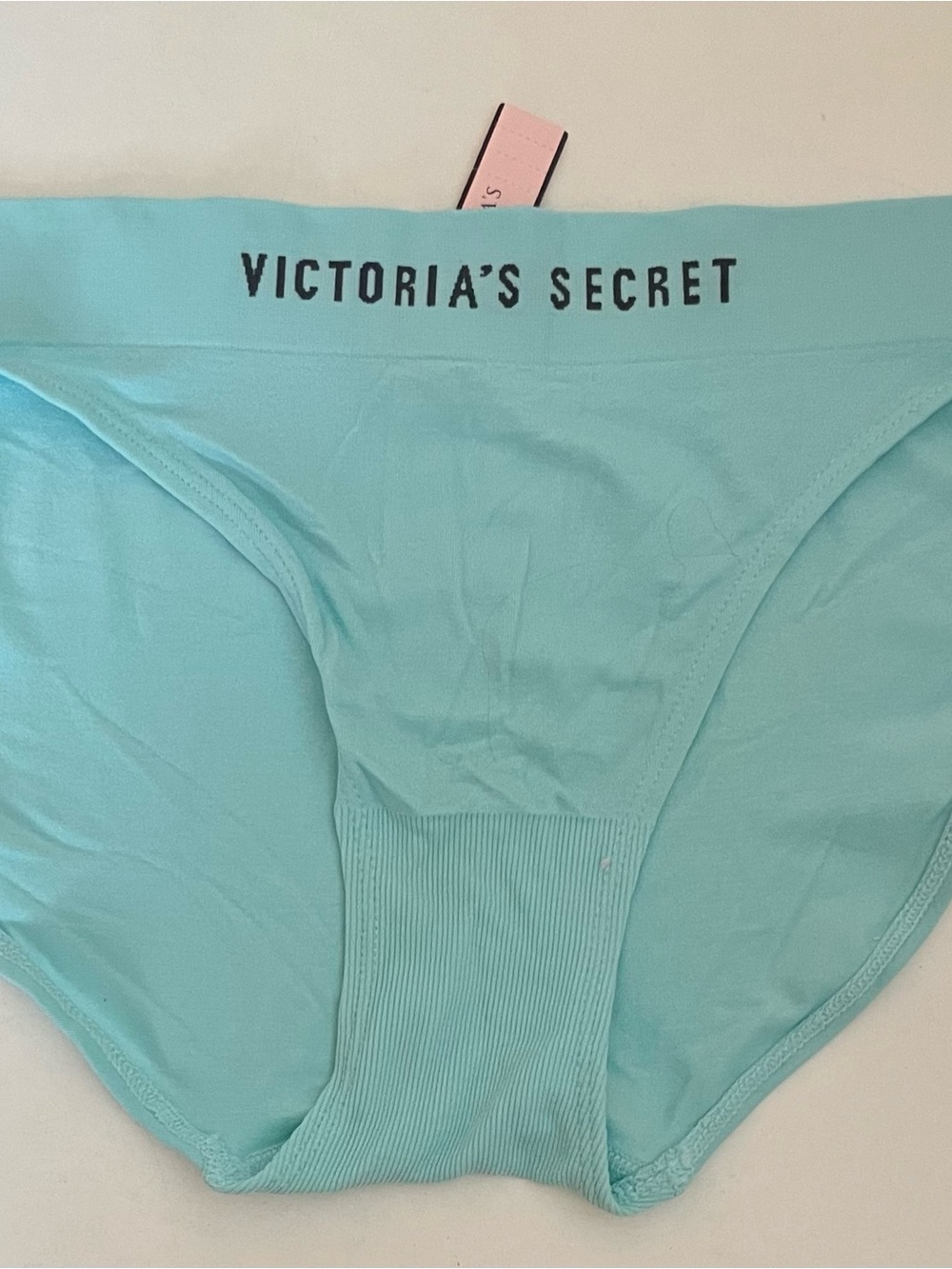 Victoria's Secret Light Aqua Seamless Bikini Panty Sz L
